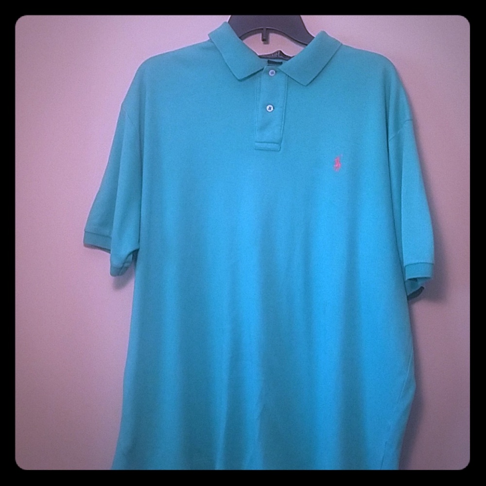 Ralph Lauren teal polo shirt  XL